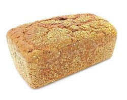 KI generiert: Das Bild zeigt ein rundes Brot, das mit Sesamkörnern bestreut ist und zur Hälfte abgeschnitten wurde. Es liegt auf einem neutralen Hintergrund.