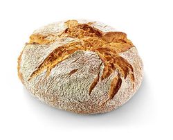 KI generiert: Das Bild zeigt ein rundes, rustikales Vollkornbrot mit einer knusprigen Kruste. Der Hauptinhalt ist das Brot, das auf einem hellen Hintergrund präsentiert wird.