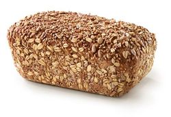 KI generiert: Das Bild zeigt ein rundes, rustikales Vollkornbrot mit einer knusprigen Kruste. Der Hauptinhalt ist das Brot, das auf einem hellen Hintergrund präsentiert wird.