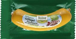 KI generiert: Das Bild zeigt eine Packung Bio-Jagdwurst von Chiemgauer Naturfleisch. Die Wurst ist als 100% biologisch und ohne Nitritpökelsalz gekennzeichnet.