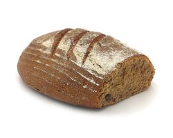 KI generiert: Das Bild zeigt ein rundes Brot, das mit Sesamkörnern bestreut ist und zur Hälfte abgeschnitten wurde. Es liegt auf einem neutralen Hintergrund.