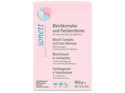 KI generiert: Das Bild zeigt eine Verpackung von Sonett Waschmittel, das als ökologisch konsequent beschrieben wird. Es handelt sich um ein Waschpulver mit 100 % Bio-Seife, geeignet für Temperaturen von 40-95 °C.
