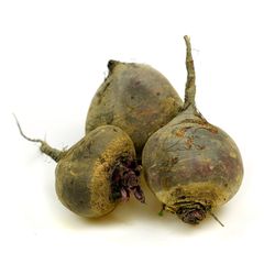 KI generiert: Das Bild zeigt einen violetten Kohlrabi mit grünen Blättern. Der Kohlrabi liegt auf einem weißen Hintergrund.