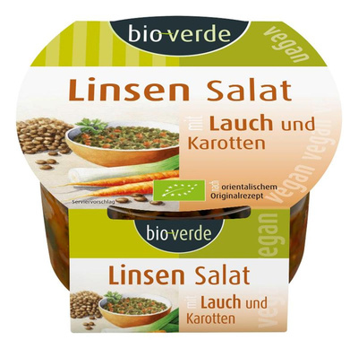 Produktfoto zu Linsen-Salat vegan von bio-verde