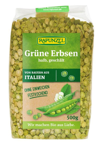 Produktfoto zu Grüne Erbsen, halb, geschält von Rapunzel