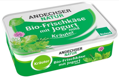 Produktfoto zu Frischkäse Kräuter von Andechser