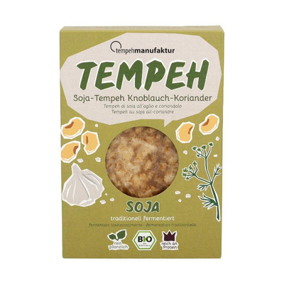 Produktfoto zu Tempeh Knoblauch-Koriander von Tempehmanufaktur
