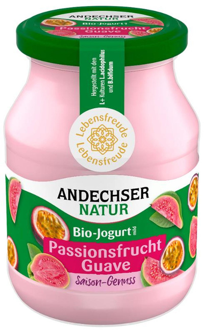 Produktfoto zu Joghurt Passionsfrucht-Guave 3,8% von Andechser