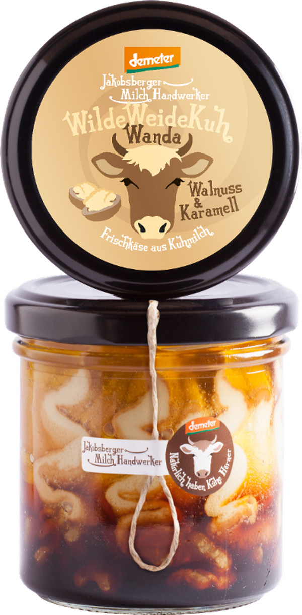 Produktfoto zu Wanda Frischkäse Walnuss & Karamell von Jakobsberger