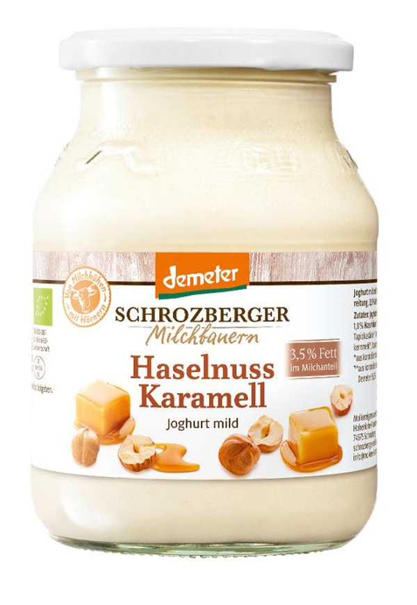 Produktfoto zu Joghurt Haselnuss Karamell 3,5% von Schrozberger