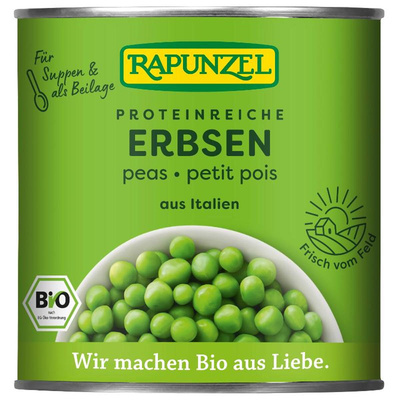 Produktfoto zu Erbsen in der Dose von Rapunzel