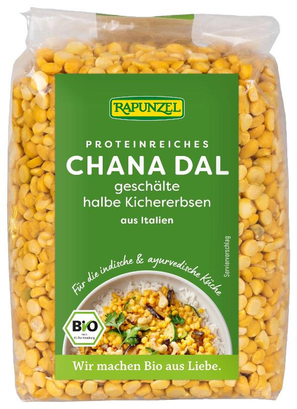 Produktfoto zu Chana Dal - Halbe Kichererbsen von Rapunzel