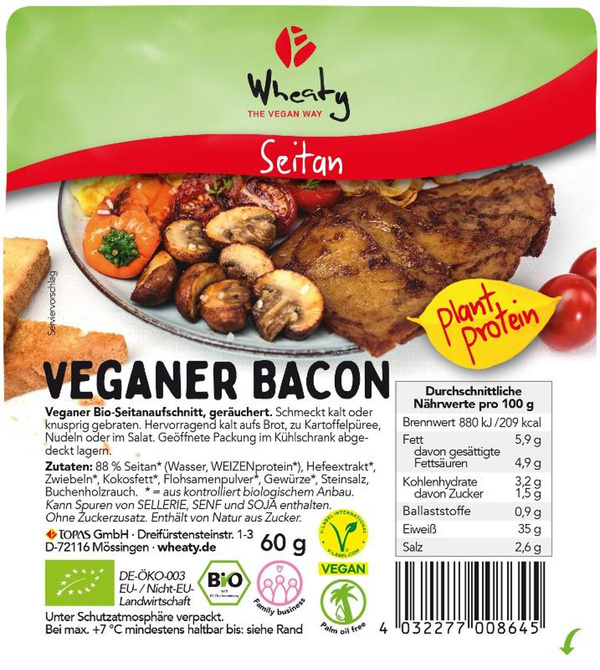 Produktfoto zu Veganer Bacon von Wheaty