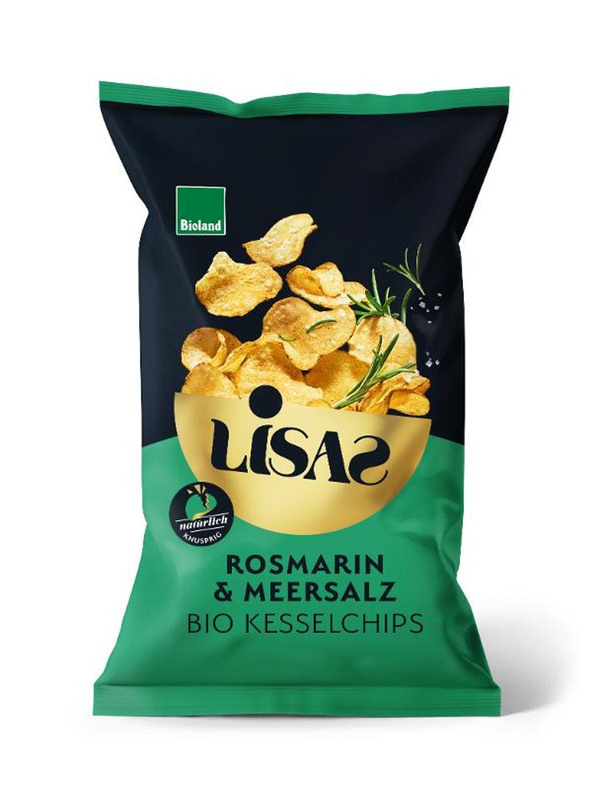 Produktfoto zu Rosmarin Kesselchips von Lisas Bio - Kesselchips