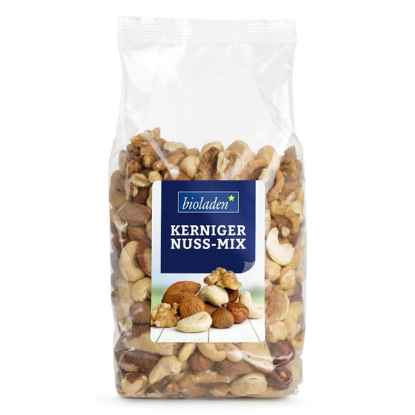 Produktfoto zu Kerniger Nuss Mix in der 500g Tüte von bioladen