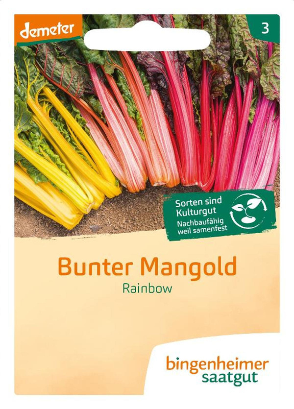Produktfoto zu Saatgut Bunter Mangold Rainbow von Bingenheimer Saatgut