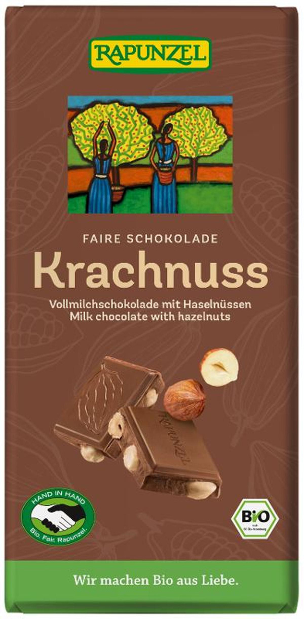 Produktfoto zu Vollmilchschokolade Krachnuss von Rapunzel
