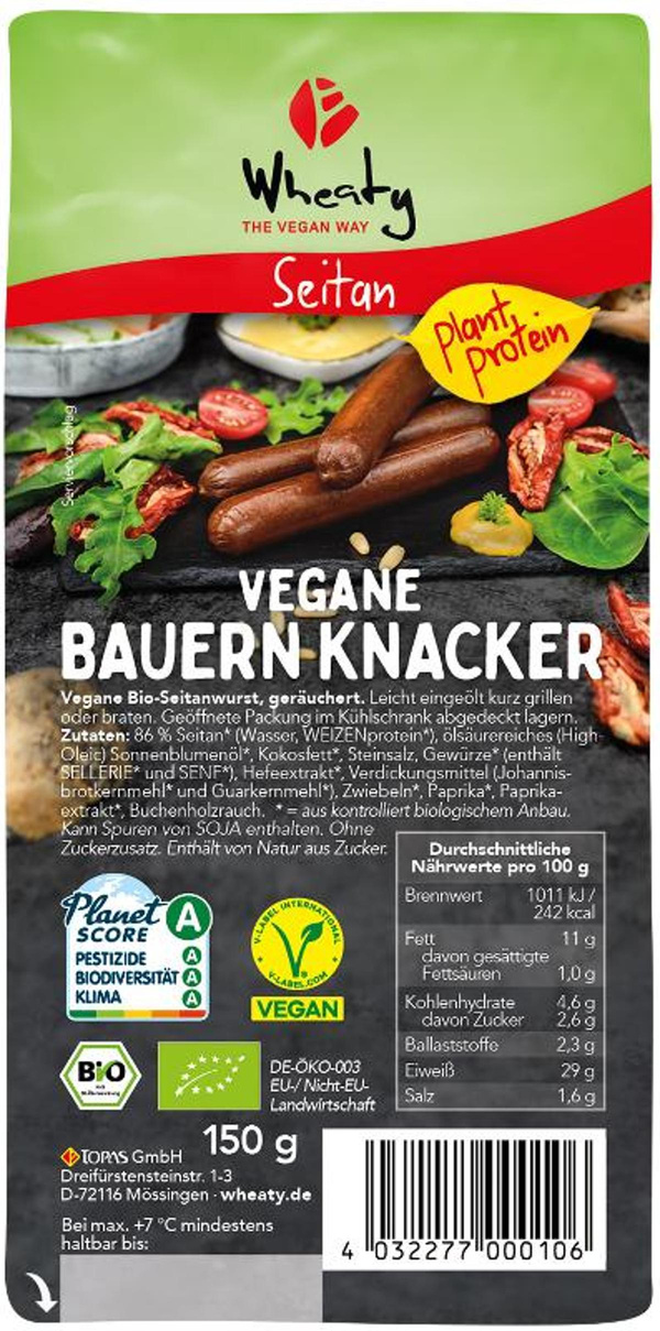 Produktfoto zu Vegane Bauern-Knacker von Wheaty
