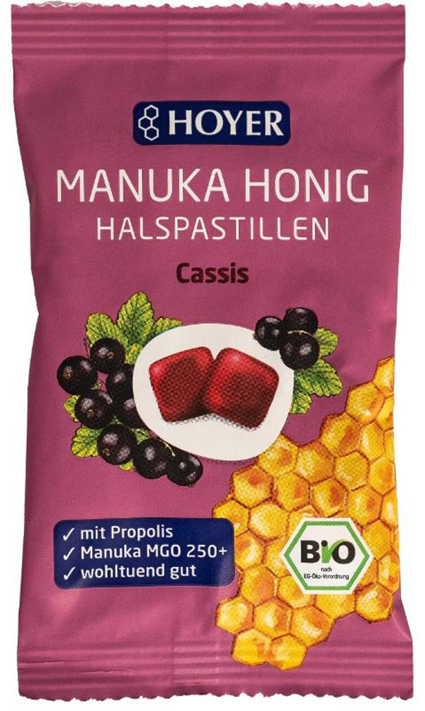 Produktfoto zu Manuka Halspastillen Cassis von Hoyer