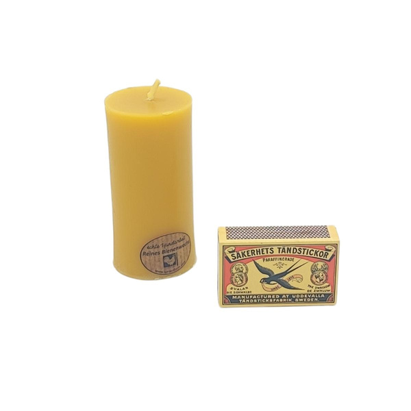 Produktfoto zu Natur Bienenwachskerze 95x45mm