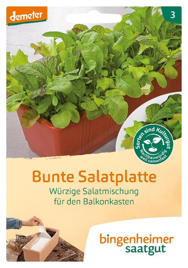 Produktfoto zu Saatgut Salatplatte von Bingenheimer Saatgut