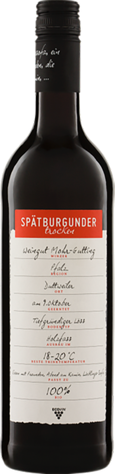 Produktfoto zu Spätburgunder QW Pfalz Mohr Gutting