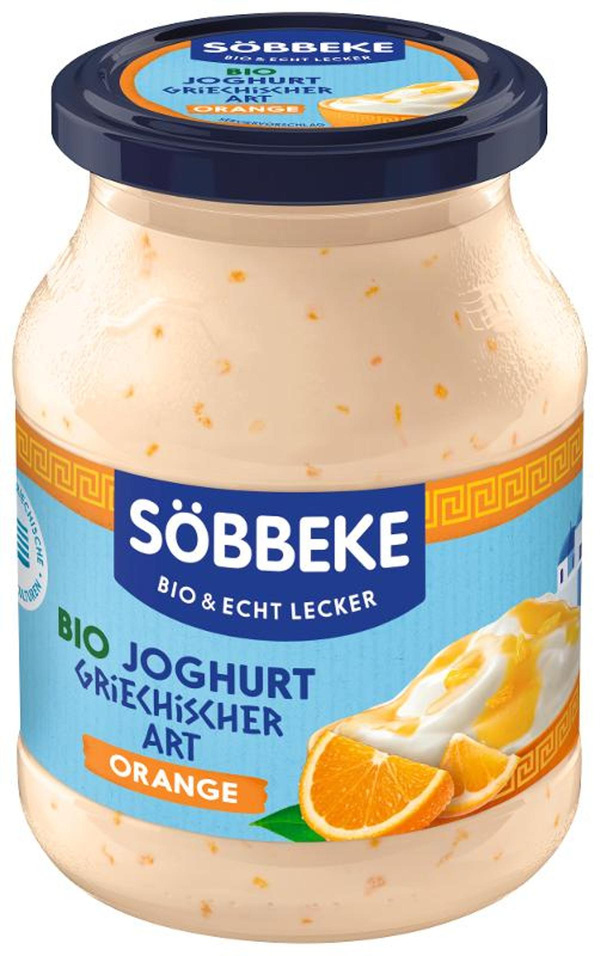 Produktfoto zu Joghurt griechische  Art Orange 7,5% von Söbbeke