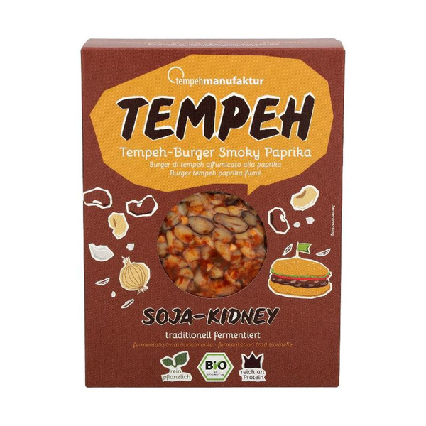 Produktfoto zu Tempeh Burger Smoky Paprika von Tempehmanafaktur