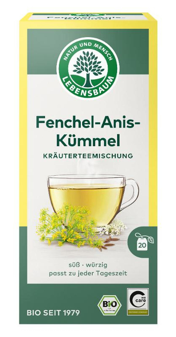 Produktfoto zu Fenchel Anis Kümmel Tee von Lebensbaum