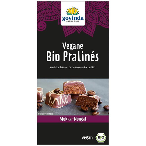 Produktfoto zu Vegane Pralinés Mokka Nougat von Govinda