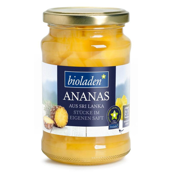 Produktfoto zu Ananasstücke in eigenem Saft von bioladen