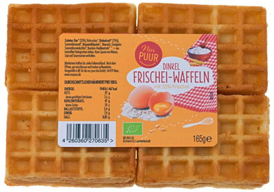 Produktfoto zu Dinkel-Frischeiwaffeln von nur puur