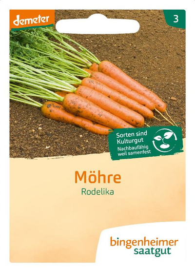 Produktfoto zu Saatgut Möhre Rodelika von Bingenheimer Saatgut
