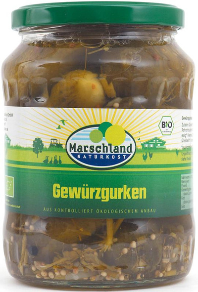 Produktfoto zu Gewürzgurken im Glas von Marschland