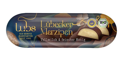 Produktfoto zu Marzipanbrot mit Vollmilchschokolade von Lubs