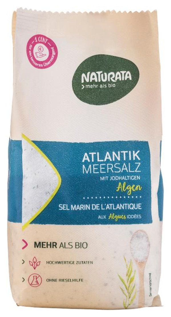 Produktfoto zu Meersalz mit jodhaltigen Algen von NATURATA