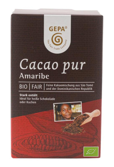 Produktfoto zu Kakaopulver Amaribe stark entölt von GEPA