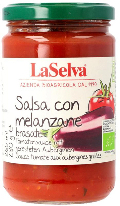 Produktfoto zu Tomatensauce mit gerösteten Auberginen von LaSelva