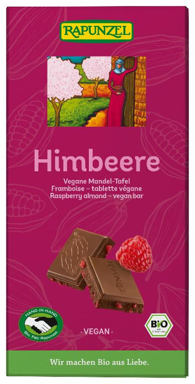 Produktfoto zu Vegane Mandel-Tafel Himbeer von Rapunzel