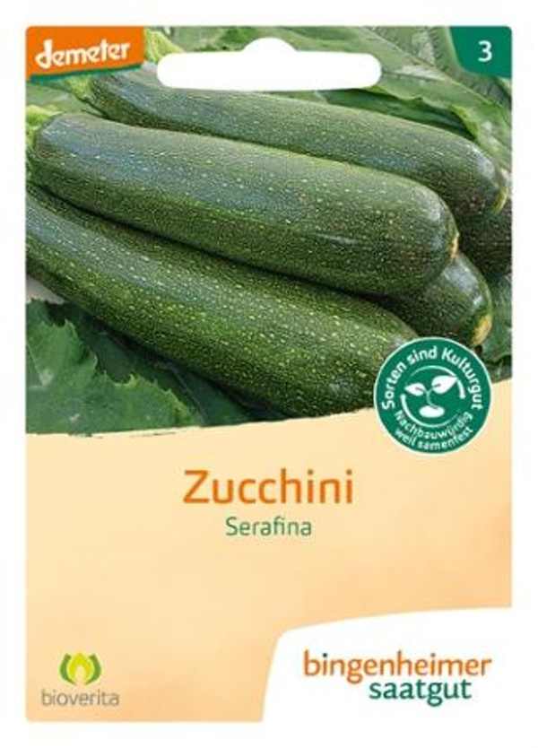Produktfoto zu Saatgut Zucchini Serafina von Bingenheimer Saatgut