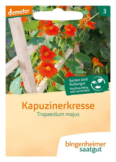 Produktfoto zu Saatgut Kapuzinerkresse von Bingenheimer Saatgut