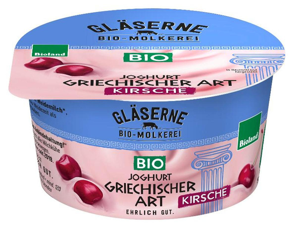Produktfoto zu Joghurt griech. Art Kirsche von Gläserne Molkerei