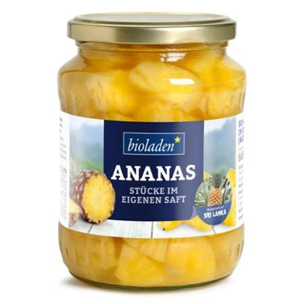 Produktfoto zu Ananasstücke im eigenen Saft von bioladen