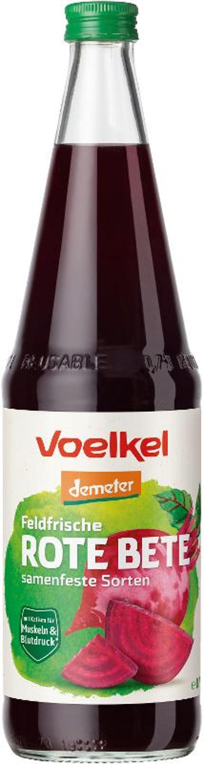 Produktfoto zu 6er Kasten Rote Bete-Saft, feldfrisch von Voelkel