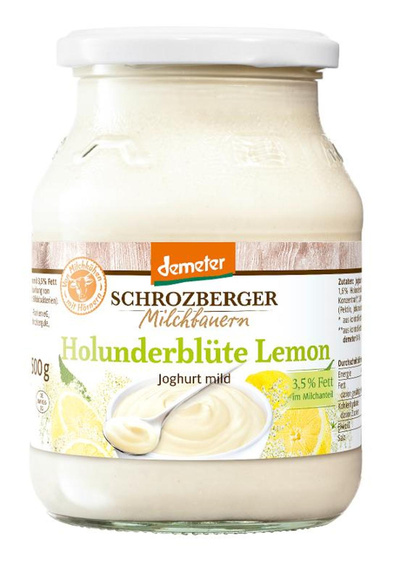Produktfoto zu Joghurt Holunderblüte-Lemon von Schrozberger