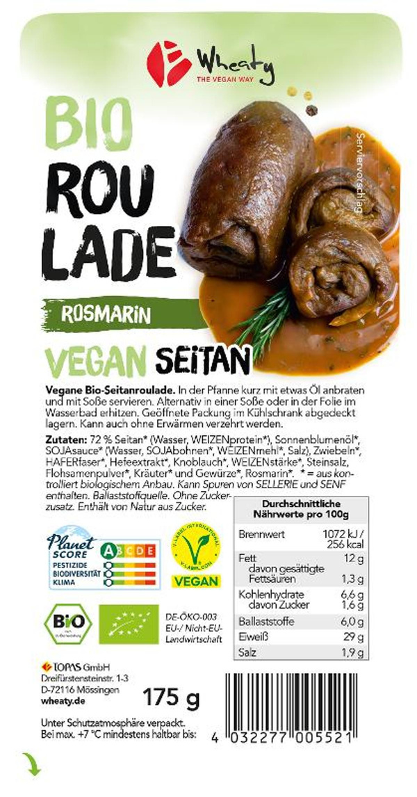 Produktfoto zu Rosmarin Roulade von Wheaty