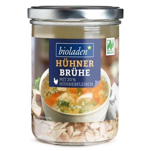 Produktfoto zu Hühnerbrühe mit Einlage im Glas von bioladen