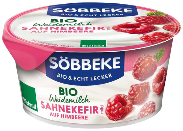 Produktfoto zu Sahnekefir auf Himbeere - Weidemilch von Söbbeke