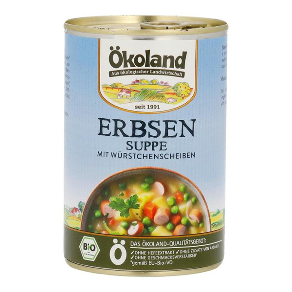 Produktfoto zu Erbsensuppe mit Würstchenscheiben von Ökoland