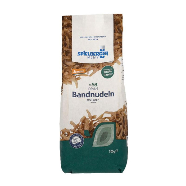 Produktfoto zu Bandnudeln Dinkel Vollkorn von Spielberger